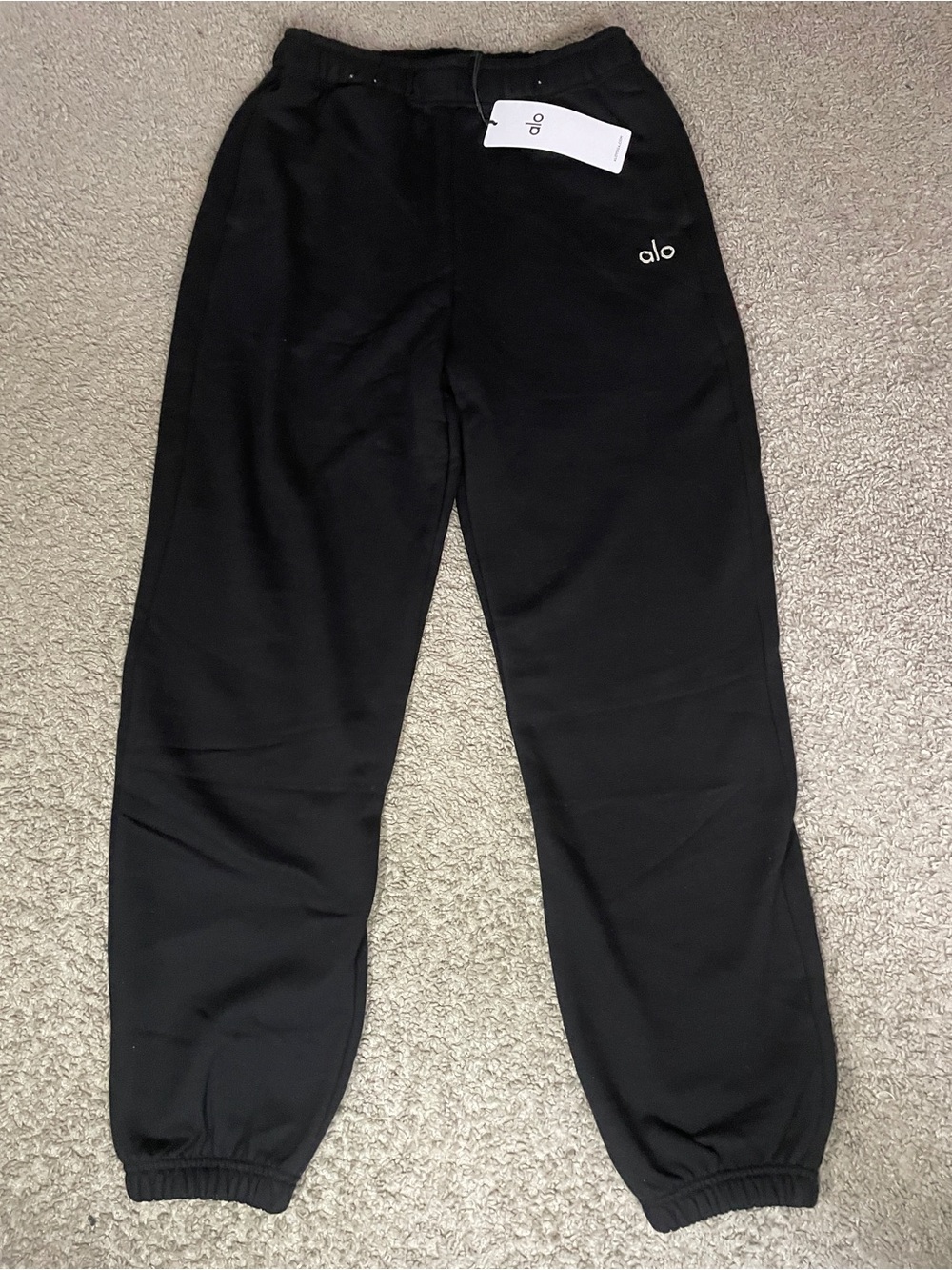 ALO Yoga  Black Fleece Jogger Pants